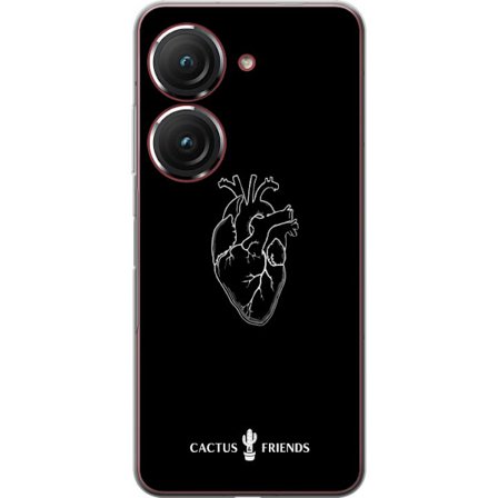 Kompatibel Mobilcover til Asus Asus Zenfone 9 Kaktus og Venner - Midnat Anatomi Hjerte