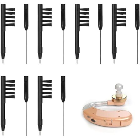 12 stk. Rensebørste til høreapparater - Rensesæt til lydslanger i høreapparater