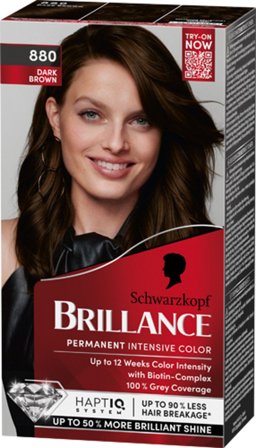 Schwarzkopf Brillance 880 Dark Brown (W) 880 Dark Brown, Hår, Hårfarve, Permanent Hårfarve