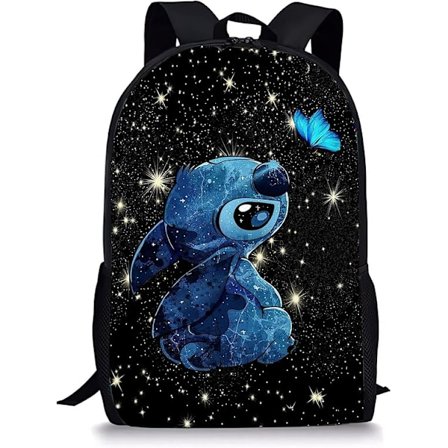Børne rygsæk skole skuldertaske studenter rygsæk Stitch 3D print tegneserie stor kapacitet ungdomsrejsetaske drenge og piger