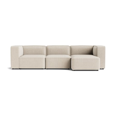 Modus XL chaiselong sofa, højrevendt - Poso Beige - 272x130x67 - Komfortabel Sofa med Nozag fjedre, chaiselong