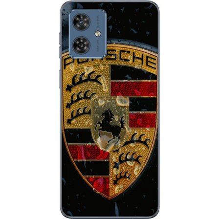 Kompatibelt Mobilskal till Motorola Motorola Moto G54 Porsche logotyp affisch lyxbilsmärke vapen skåpbilsemblem Stuttgart klassisk retrodesign bilko