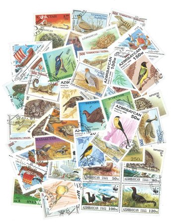 Nye russiske stater - Frimærkepakke - 46 frimærker i komplette sæt