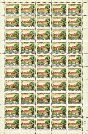 Danmark - Julemærkeark 1934 - Ufoldet