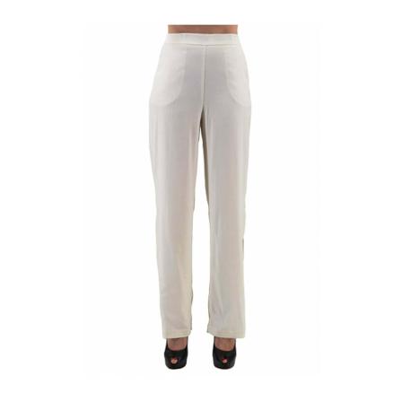 Patrizia Pepe, Wide Trousers Wit, Dames, Maat:L