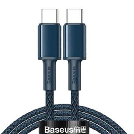 Baseus Hög Densitet Flätad Snabbladdning Datakabel Typ C Till Blå