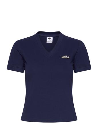 Samba Tee Sport Sport Clothing Sports Tops & T-shirts Sport T-Skjorte Navy Adidas Originals