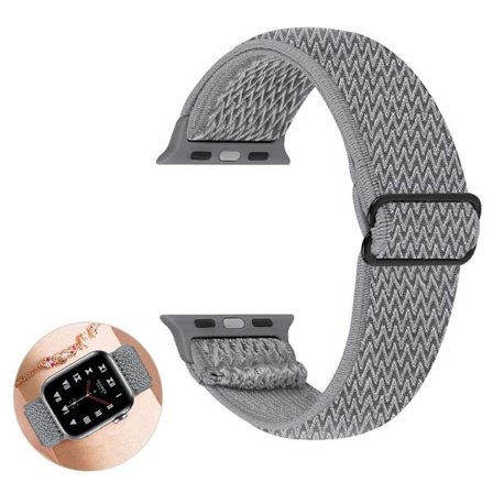 Apple Watch 42mm - 44mm nylon design klockarmband - Grå