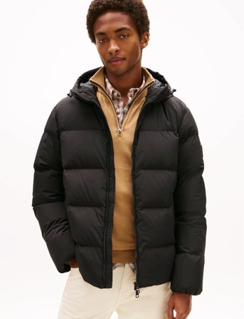 Tommy Hilfiger Down Hooded Puffer Jkt - Grey - S