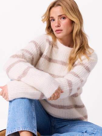 MATCH - Victoria genser - Jean Paul - Str. S - Dame - Gensere & Cardigans - Hvit - 59% alpakkaull, 25% akryl - resirkulert, 15% nylon - resirkulert og