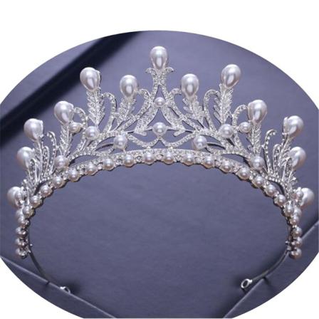 Lyx Kristall Cz Bröllop Hår Krona Tiara