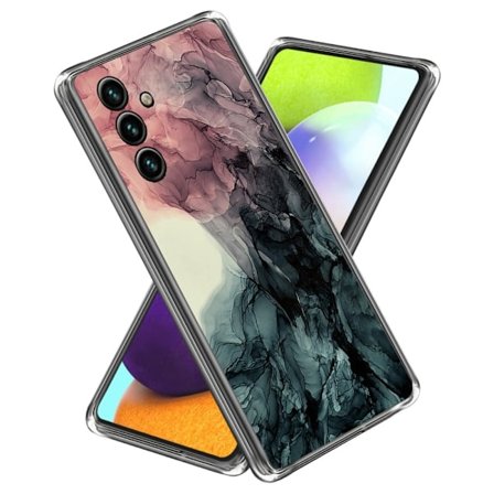 Marble Samsung Galaxy A54 Suojakotelo - Pale Pink And Vihreä Marble