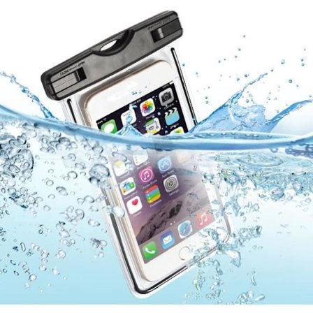 Universal IPX8 vandtæt posecover med nakkestrop og armbånd til Galaxy A3 A5 2017 Samsung J3 J5 2016/iPhone 5 6