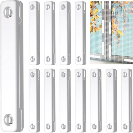 12-pack - Vita magneter för fönsternät