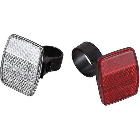 Sykkelreflektorer Sykkel Lys Reflektor Bakre Foran For Styre Sadelstang Hvit+rød 1stk