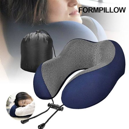 U-formad kudde Memory Foam Rebound Nackstöd för resor Flygplan Sova