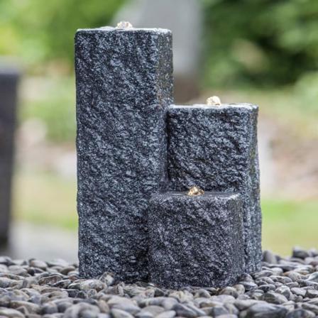 Heissner Terrassfontän Med Led Neptun 15/25/40 Cm Svart Svart