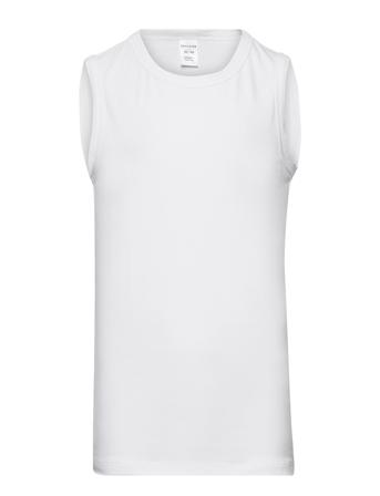 Singlet T-shirts Sleeveless Vit Schiesser