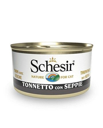 Schesir Tonnetto Con Seppie Cibo Umido Gatti Adulti Lattina 85g