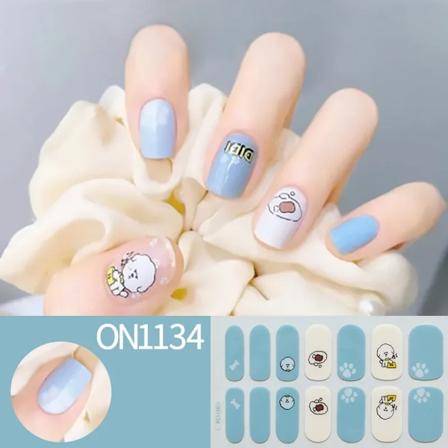 1Ark Fashion Cat Magnetisk Semi Härdad Gel Nagel Klistermärken Uv / Led Baklampa Skinande Mönster Gel Nagelpasta Wraps Manikyr ON1134