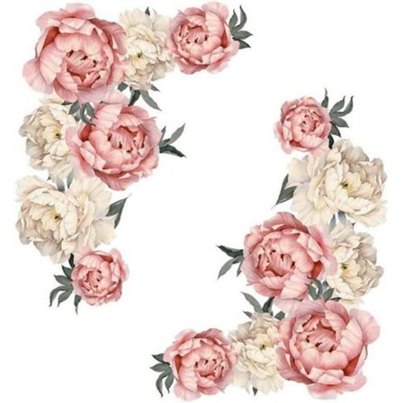 2 st blommväggdekaler pionros väggdekaler soffa bakgrund wo