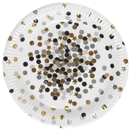 Papptallerkener Stjerner & Prikker 8-pakning
