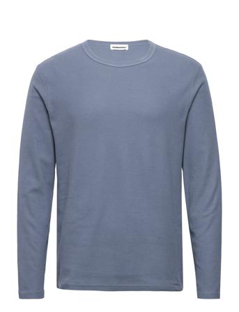 Johaan Waffle T-shirts Long-sleeved Blå ARMEDANGELS