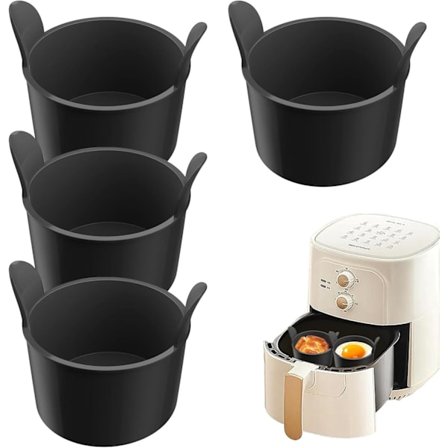 Muffinsformer Eggform Posjert Eggkopp | Silikon Eggform kompatibel med Airfryer, Kokt Eggform, Egg Posjeringsinnlegg kompatibel med Posjering av Egg &