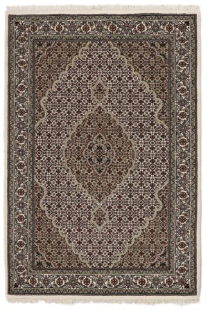 125X184 Tapete Oriental Tabriz Royal Castanho/Preto (Lã, Índia)