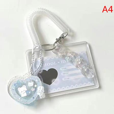 Kawaii Baby Blue Mjölkrosa Fotokortshållare Kredit-id Bankkort