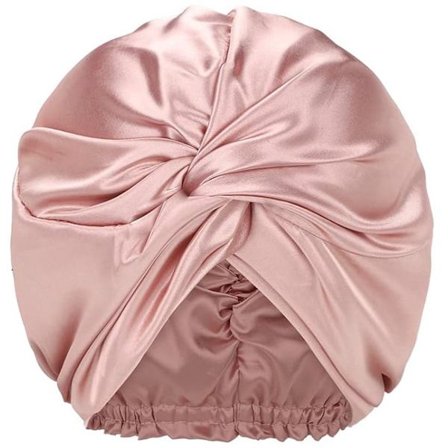 Sateng nattlue, silke nattlue 19 Momme silke nattlue, sateng nattlue for kvinner, hårpleie sovelue, hårnett, mykt og glansfullt hår 25 cm unisex