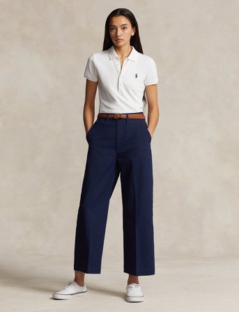 Polo Ralph Lauren Chino Wide-Leg Pant - Navy - 32