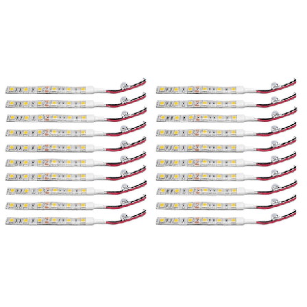 20 stk. 10cm Vandtætte Hvide 5050 LED Strip Lys DC 12v Caravan Båd Bil