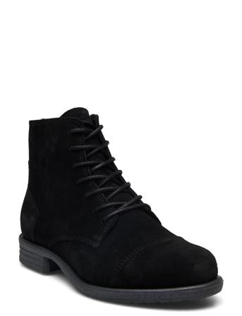 Biadanelle Lace Up Boot Suede Black Bianco