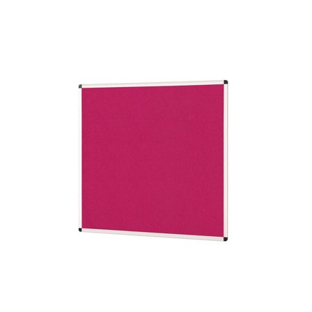 Colourful aluminium framed noticeboard, 1200x1200 mm, magenta