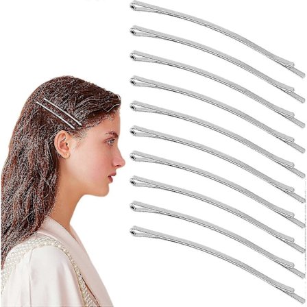 50 Jumbo Bobby Pins Metalliska Hårclips Hårstift Bobby-pins Hårsnålar Håraccessoarer Silver