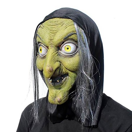 Halloween skrekk heks maske gammel heks latex hodetrekk trollmann gammel dame bestemor maske