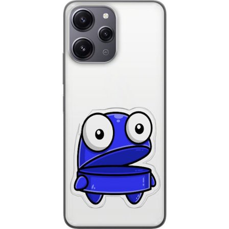 Kompatibel Mobilcover til Xiaomi Xiaomi Redmi 12 Blå tegneseriefigur med åbent udtryk og store øjne i sjov illustration