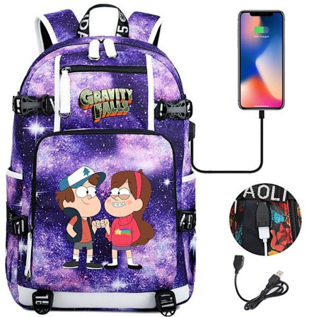 Disney Gravity Falls Ryggsäck Girls Boys School Bag Large Capacity Bag style 4