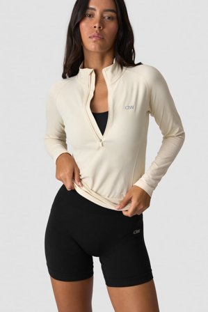 ICANIWILL - Define seamless 1/2 zip Cream - Langermet - Dame - ICIW