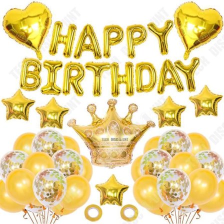 Dekorationsset - TD - Guldballonger - 20 ballonger - 10 glittrande ballonger - 16 tum