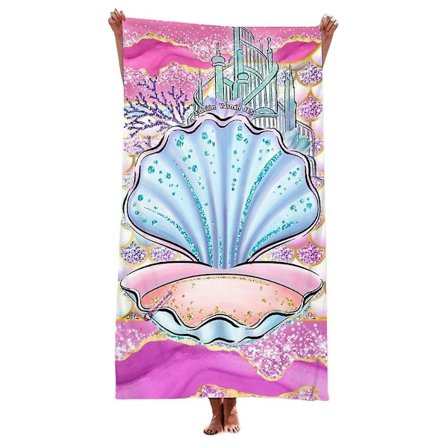 Extra stor strandhandduk tunn sandfri handduk lätt för resor pool yoga gym camping strandsemester present (L)