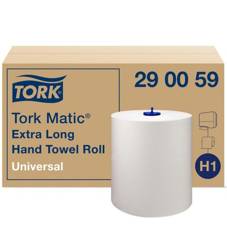 TORK Pappershandduk Matic Extra Long H1 1-lagers vit - Lyreco - Städ och hygien - Toalettpapper och torkpapper - Pappershanddukar