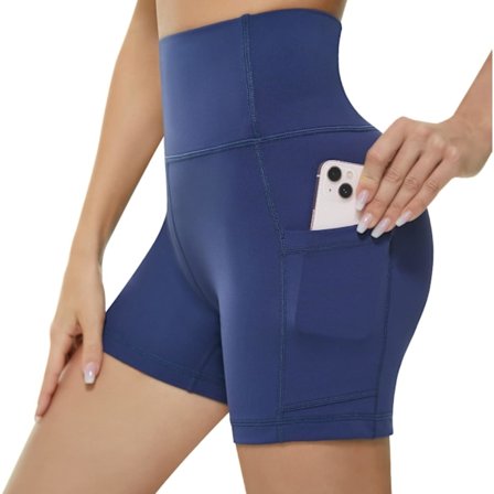 Dames High Waist Active Wear Shorts Yoga Leggings, Tummy Control Workout