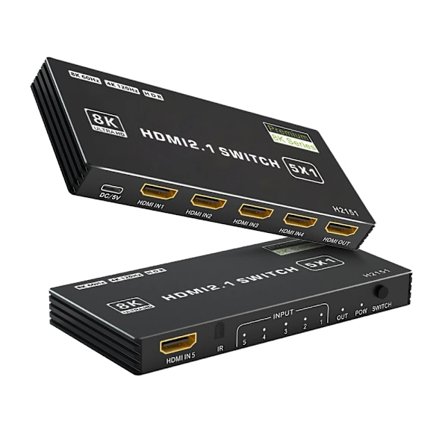 HDMI 2.1 Switch Splitter 120Hz 5-ports HDMI 4K 120Hz Splitter Switcher