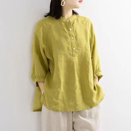Damknappar Tunika Blus Enkel T-shirt