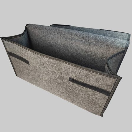 1 stk. bilopbevaringsboks, bærbar, foldbar bagagerumsorganisator til bil, opbevaringsboks i filt, bilinteriør organiseringsbeholder, bilorganisator