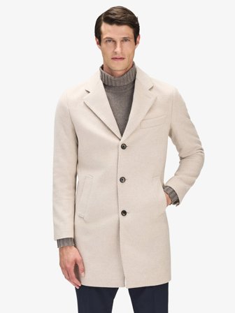 John Henric Men's Beige Single Coat Size 48
