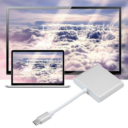 Typ C till 4k HDMI USB 3.0 Laddningshub-adapter USB-C