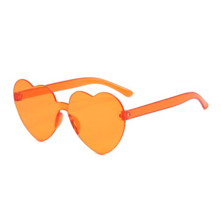 Genomskinliga geléfärgade kärleks-solglasögon för barn, hjärtformade solglasögon för barn, europeiska och amerikanska hjärtformade solglasögon i ett 